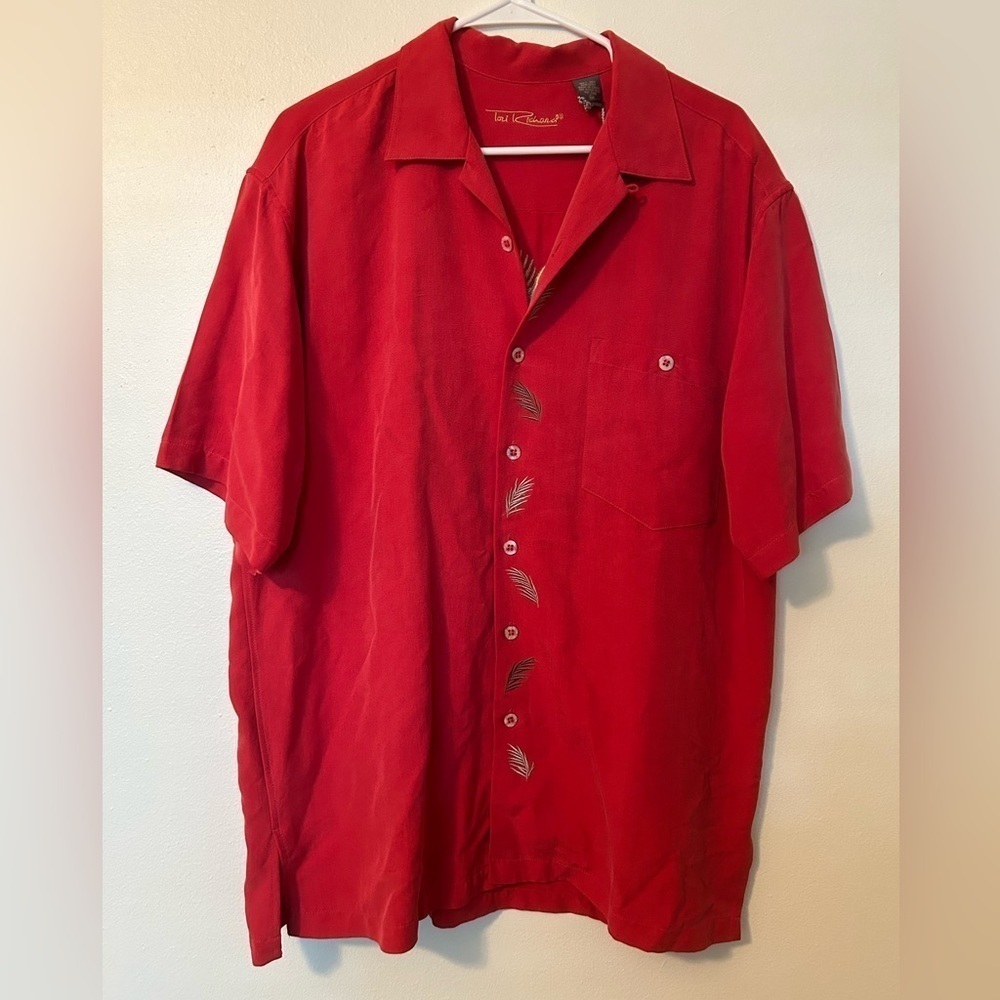 TORI RICHARD HONOLULU‎ SINCE 1956 MEN'S 100% SILK SHIRT SIZE M NWT RED/GOLD